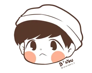 😠 B'เป้า Hoạt hình, Bé trai, Dễ thương, Minh họa, Bản vẽ telegram sticker
