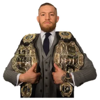 😌 Conor McGregor atleta, luchador, campeón, mma, cinturón telegram sticker