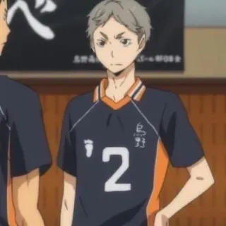 😠 Sugawara Koushi Haikyuu!! 2 anime, haikyuu, sugawara, volleyball, character telegram sticker