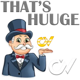 😟 Monopoly Man Monopoly THAT'S HUUGE игра, деньги, богатый, финансы, бизнес, классика, настольная игра whatsapp sticker