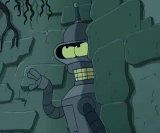 🤏 Bender Futurama cartoon, robot, funny, futurama, bender telegram sticker