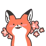 🥺 лиса, животное, милый, мультфильм, стикер telegram sticker