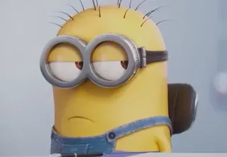😒 Minion Despicable Me minion, despicable me, cartoon character, yellow, goggles, funny telegram sticker