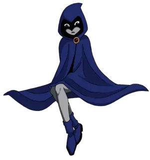 ☺️ Raven Teen Titans Raven, Teen Titans, Kreskówka, Superhero, Magia telegram sticker