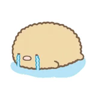 🍐 chorando, triste, lágrimas, desenho animado, kawaii, fofo, emoji telegram sticker