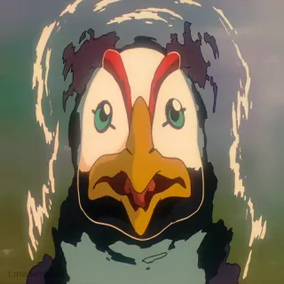 😶 pájaro, frailecillo, animal, dibujos animados, lindo, fauna telegram sticker