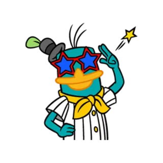 😜 Perry the Platypus Phineas and Ferb cartone animato, ornitorinco, agente p, phineas e ferb, animato, disney telegram sticker