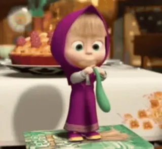 🎈 Masha Masha and the Bear Mascha und der Bär, Cartoon, Mädchen, Animation, Kind telegram sticker