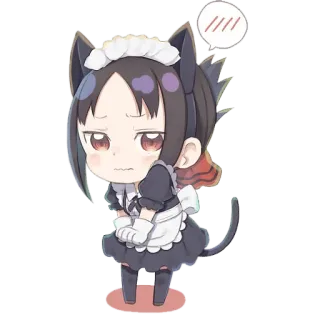 😳 อนิเมะ, สาวหูแมว, เมด, จิบิ, น่ารัก telegram sticker