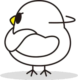 😤 pássaro, desenho animado, pintinho, óculos de sol, engraçado telegram sticker