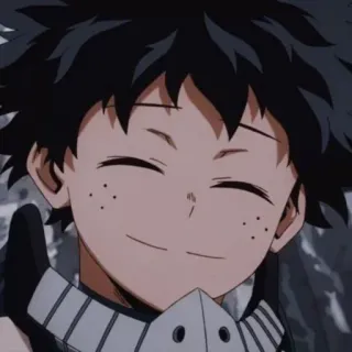 🎭 Izuku Midoriya My Hero Academia аниме, парень, улыбается, Моя геройская академия, Изуку Мидория, Деку whatsapp sticker