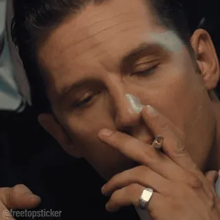 🚬 homme, cigarette, fumer, tabac, portrait, acteur whatsapp sticker