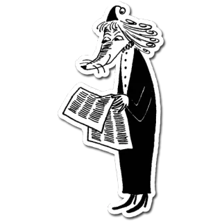📃 Ilustración, Lectura, Personaje, Moomin, Moominvalley telegram sticker