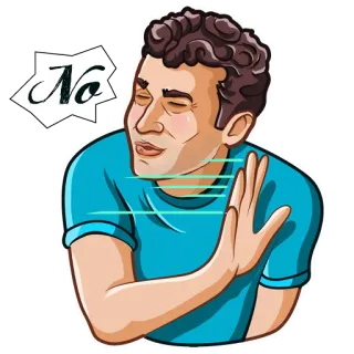🙅‍♂️ No การปฏิเสธ, ไม่, ไม่เห็นด้วย, หยุด, ปฏิเสธ, การปฏิเสธ whatsapp sticker
