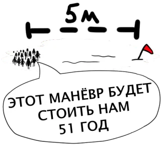 🤯 ЭТОТ МАНЁВР БУДЕТ СТОИТЬ НАМ 51 ГОД 距离, 人群, 俄语, 文本, 社交距离 telegram sticker