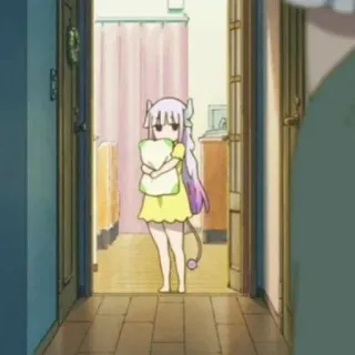 🍡 Kanna Kamui Miss Kobayashi's Dragon Maid Anime, Kanna, Dragon, Serveuse, Dessin animé, Mignon, Kanna Kamui telegram sticker