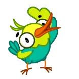 👋 Vogel, Cartoon, Tier, Süß, Sticker telegram sticker