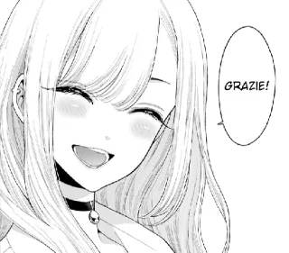 😁 GRAZIE! anime, girl, smile, thank you, manga, cute, happy telegram sticker