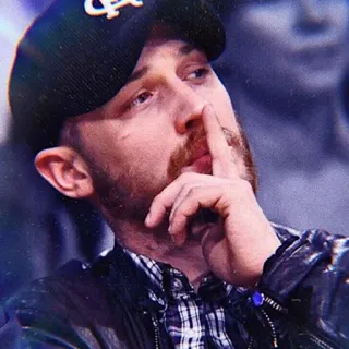 🤫 homme, chapeau, portrait, silence, chut telegram sticker