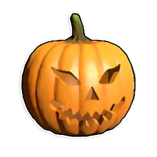 🎃 Halloween, dynia, lampion z dyni, rzeźbiony, jesień telegram sticker