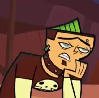 😴 Duncan Total Drama мультфильм, Дункан, Total Drama, анимация telegram sticker