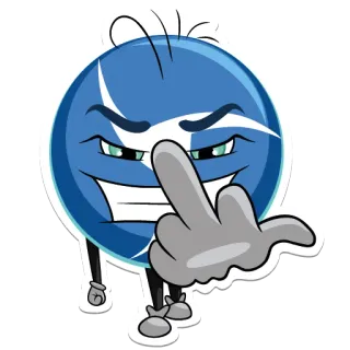 🖕 dedo do meio, ofensivo, emoji, desenho animado, gesto, adesivo telegram sticker