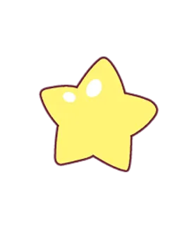 ⭐️ Ster, Geel, Schattig, Glanzend, Simpel, Cartoon telegram sticker