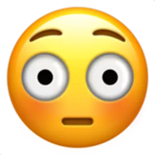 😳 emoji, shocked, expression, face, yellow, surprise telegram sticker