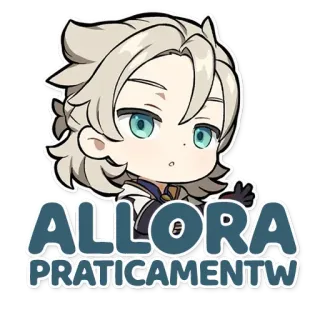 🥱 ALLORA PRATICAMENTW sticker, cartoon, charakter, italienisch, albedo, genshin impact telegram sticker