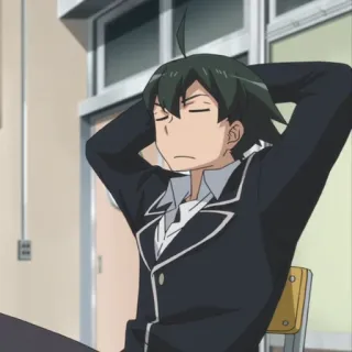 🥀 Hachiman Hikigaya My Teen Romantic Comedy SNAFU Anime, Hachiman, Hikigaya, Oregairu, Comédia Romântica telegram sticker