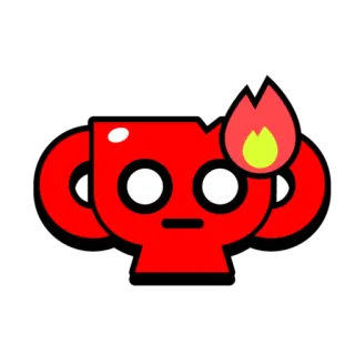 😡 red trophy, fire, trophy, angry, cartoon, game telegram sticker