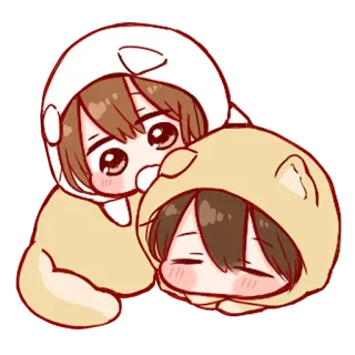 💞 anime, kawaii, cute, friends, cartoon telegram sticker