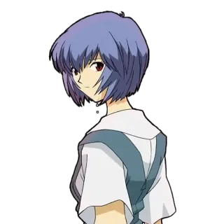 😭 Rei Ayanami Neon Genesis Evangelion Anime, Rei Ayanami, Evangelion, Personnage, Fille telegram sticker