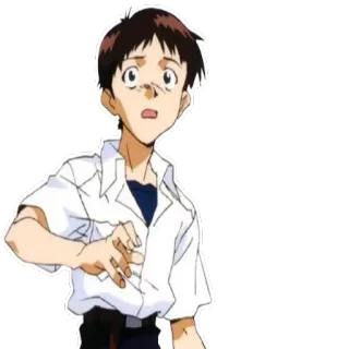 😬 Shinji Ikari Neon Genesis Evangelion anime, character, shinji, evangelion telegram sticker