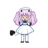 😠 Anime, Hoạt hình, Hầu gái, Ác quỷ, Tức giận, Dễ thương, Nhân vật whatsapp sticker
