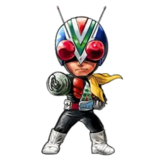 🦗 Kamen Rider Kamen Rider, Anime, Héroe, Chibi, Ciclón, Transformación, Acción, Máscara telegram sticker