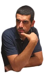 🤔 persona, pensando, retrato, hombre whatsapp sticker
