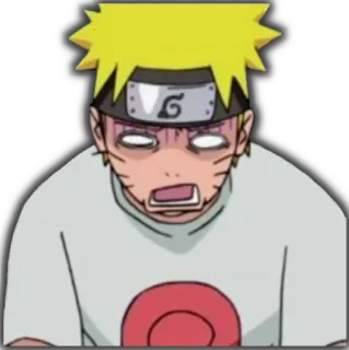 😰 Naruto Uzumaki Naruto anime, manga, personaje, sudado, cansado, agotado telegram sticker