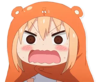😖 Umaru Doma Himouto! Umaru-chan anime, manga, umaru, himouto, cute, angry, kawaii telegram sticker