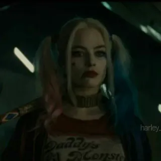 😐 Harley Quinn Suicide Squad Daddy's Lil Monster harley quinn, escuadrón suicida, villano, dc comics, margot robbie, cómic, película, personaje telegram sticker