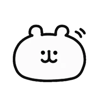 💨 słodki, miś, zwierzę, kreskówka, biały, minimalistyczny, naklejka telegram sticker