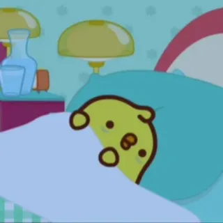 🌟 cartoon, bed, sleep, cute, animal telegram sticker