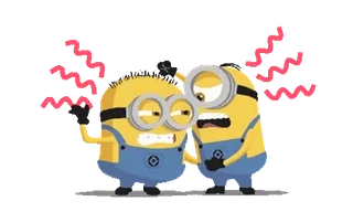 🍋 Minion Minions, Dessin animé, Combat, Slapstick, Agression telegram sticker