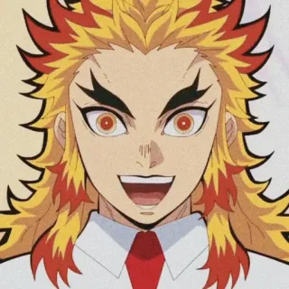 🔥 Kyojuro Rengoku Demon Slayer アニメ, 煉獄, 鬼滅の刃, キャラクター telegram sticker