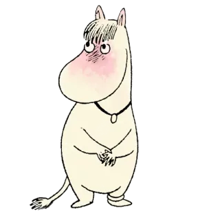 😳 Moomin Moomin, dibujos animados, personaje, lindo telegram sticker