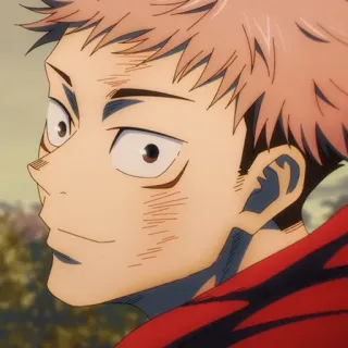 💥 Yuji Itadori Jujutsu Kaisen Anime, Manga, Personaggio, Ritratto, Primo piano telegram sticker