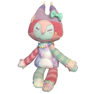 🐱 peluche, bambola, pupazzo, giocattolo, gatto, pastello telegram sticker