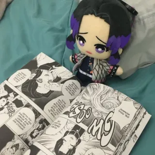 🧬 Shinobu Kocho Demon Slayer Anime, Peluche, Poupée, Manga, Demon Slayer telegram sticker