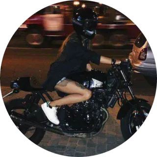 🏍 moto, veículo, bicicleta, capacete, transporte, rua, noite telegram sticker