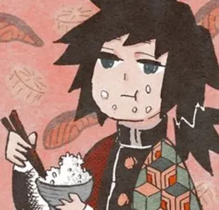 🎎 Giyu Tomioka Demon Slayer Anime, Giyu, Tomioka, Demon Slayer, Manga, Cibo, Mangiare telegram sticker